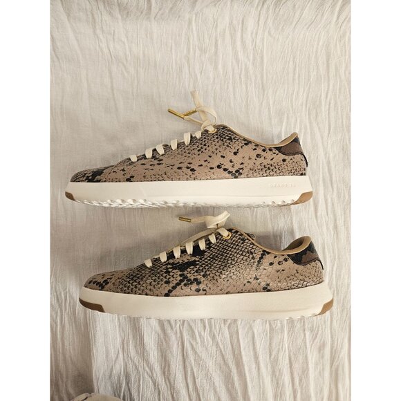 Cole Haan Grand OS Shoes Womens Size 7 B Leather Lace Up Snakeskin W20174 NICE! - Picture 5 of 8